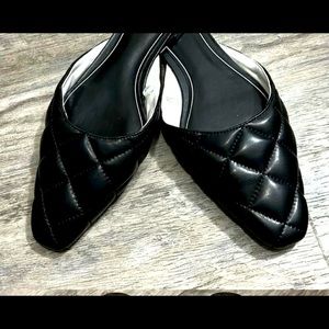 Quilted flat mules